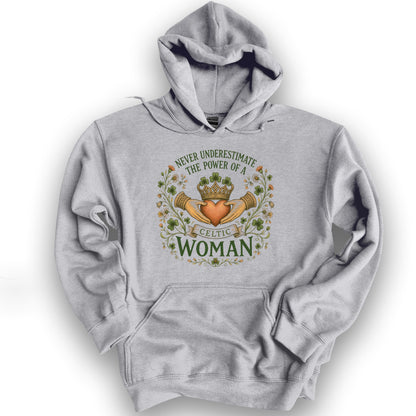 Celtic Woman Power Hoodie - Sport Grey