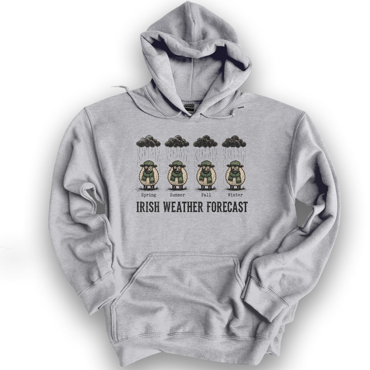 Irish Weather Forecast Hoodie - Sport Grey