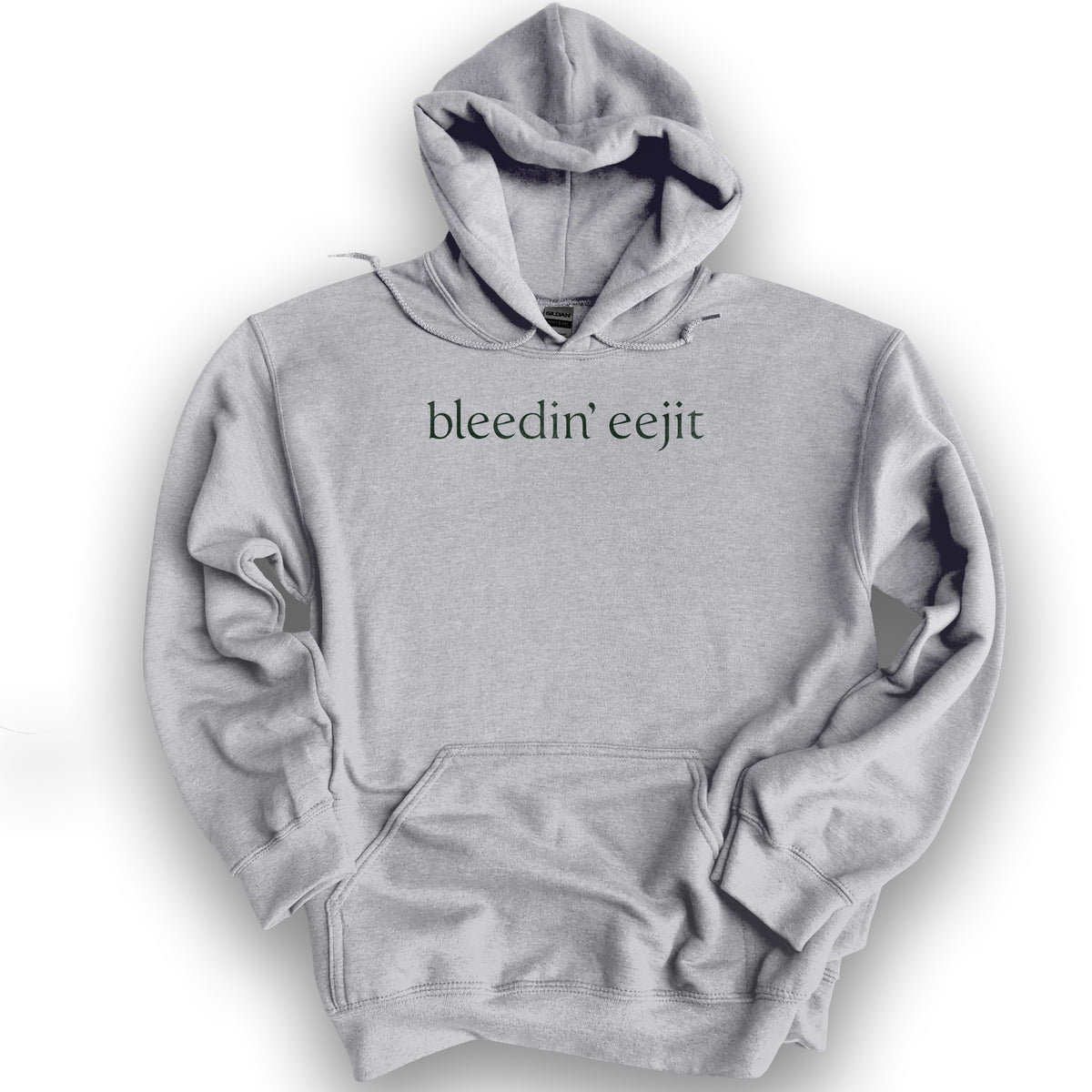 Bleedin' Eejit Hoodie - Sport Grey