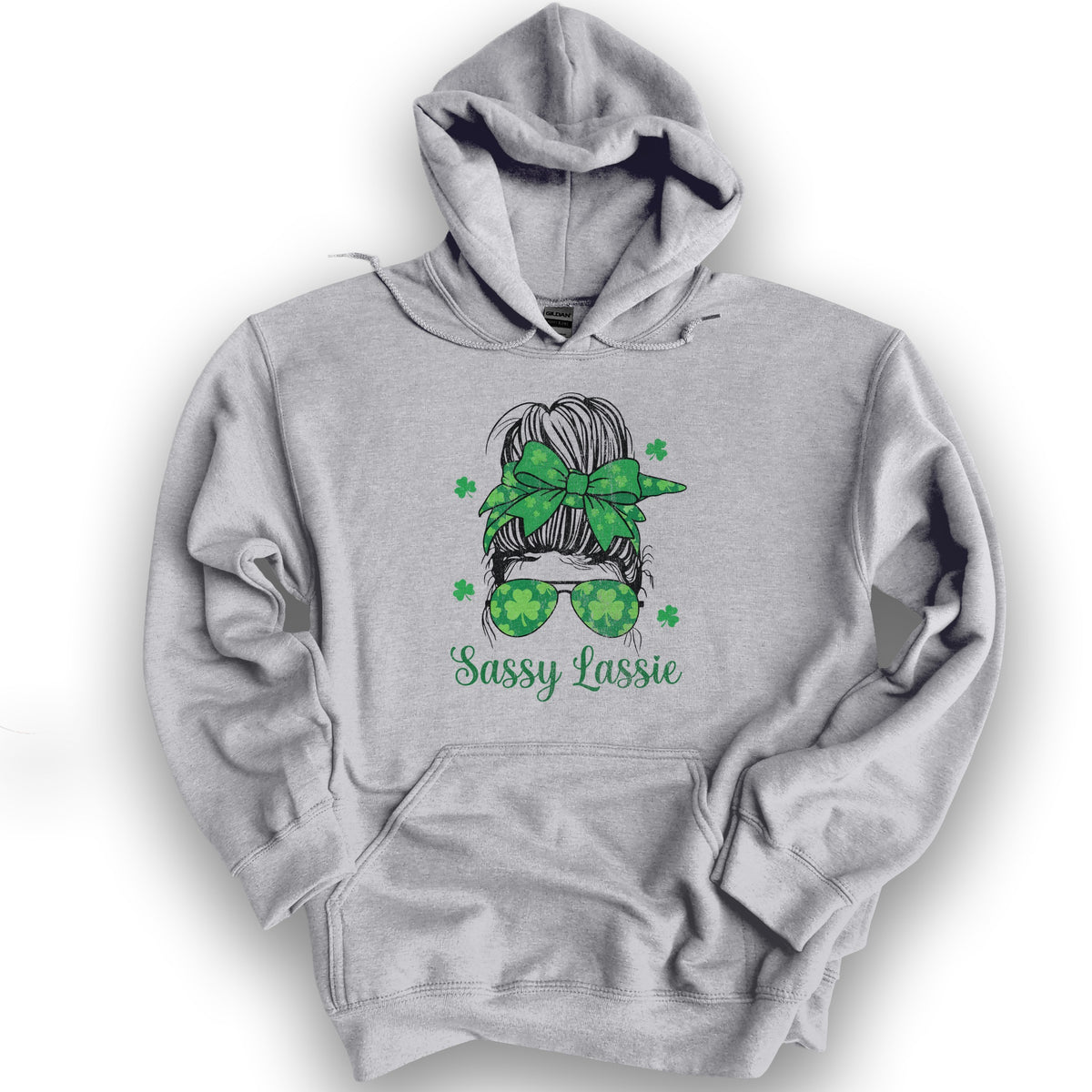 Irish Sassy Lassy Hoodie - Sport Grey