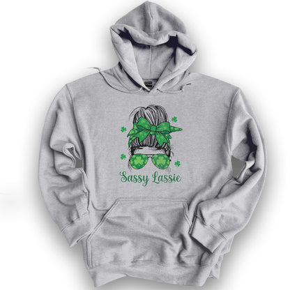 Irish Sassy Lassy Hoodie - Sport Grey