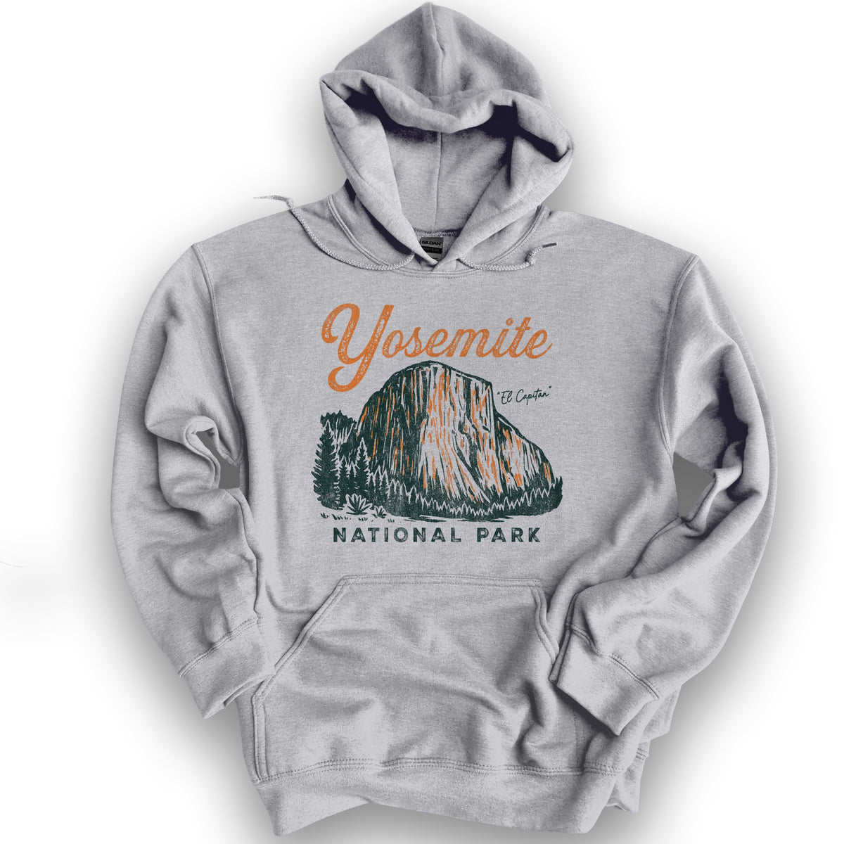 Yosemite El Capitan Sketch Hoodie - Sport Grey