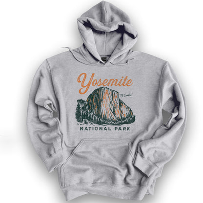 Yosemite El Capitan Sketch Hoodie - Sport Grey