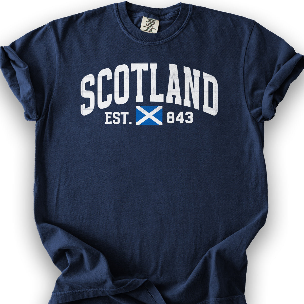 Scotland Varsity Flag T-Shirt - True Navy