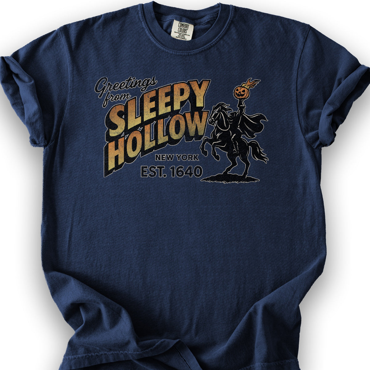 Greetings From Sleepy Hollow T-Shirt - True Navy