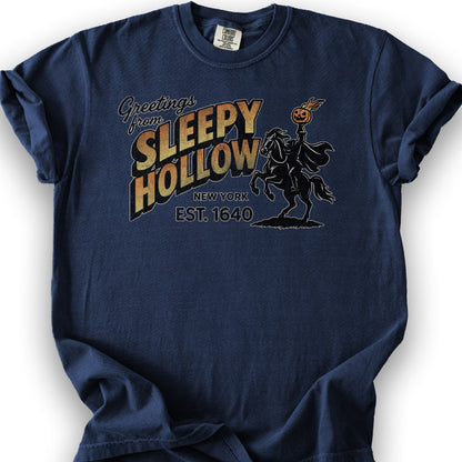 Greetings From Sleepy Hollow T-Shirt - True Navy