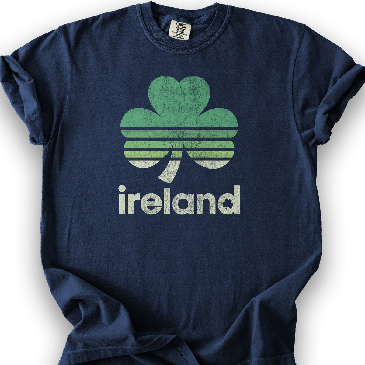 Ireland Retro Shamrock T-Shirt - True Navy