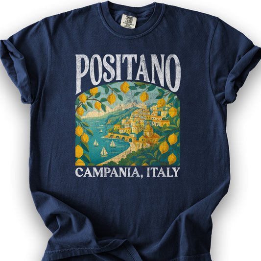 Positano Italy "Big and Bold" T-Shirt - True Navy
