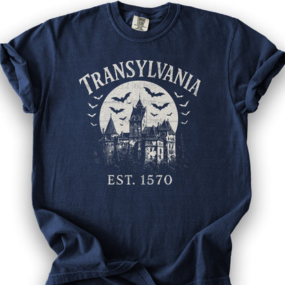 Transylvania Bran Castle T-Shirt - True Navy