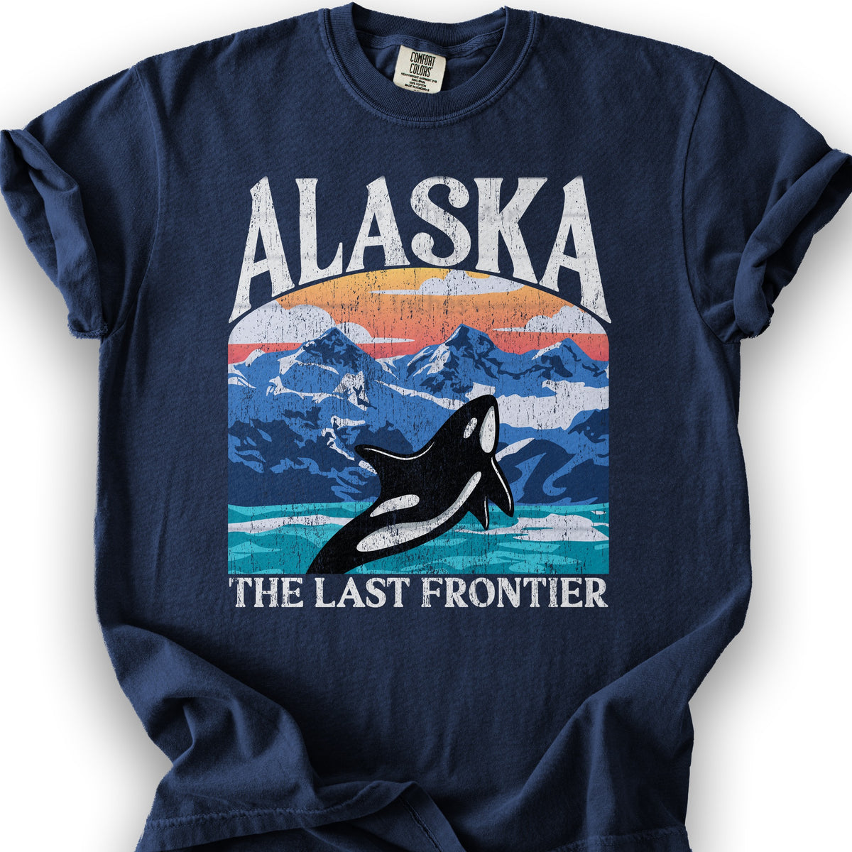 Alaska The Last Frontier "Big and Bold" State T-Shirt - True Navy
