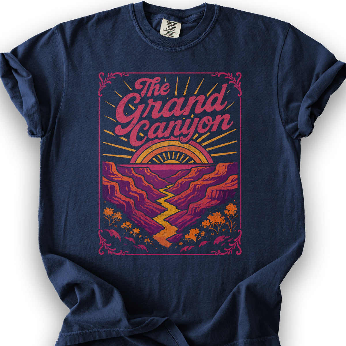 Grand Canyon Retro Neon T-shirt - True Navy