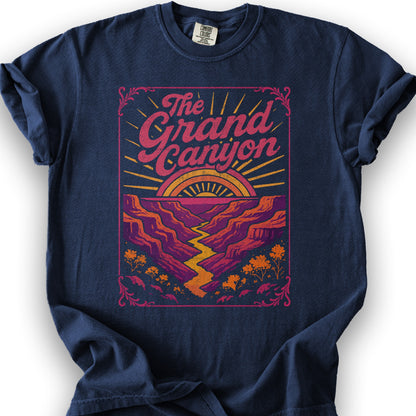 Grand Canyon Retro Neon T-shirt - True Navy