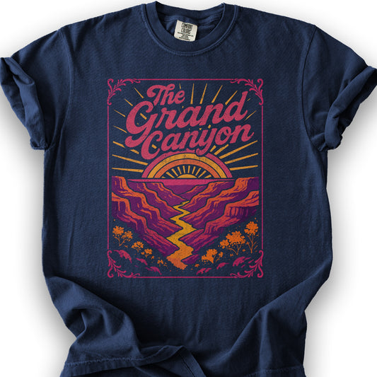 Grand Canyon Retro Neon T-shirt - True Navy