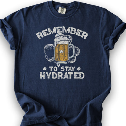 Stay Hydrated Irish T-Shirt - True Navy