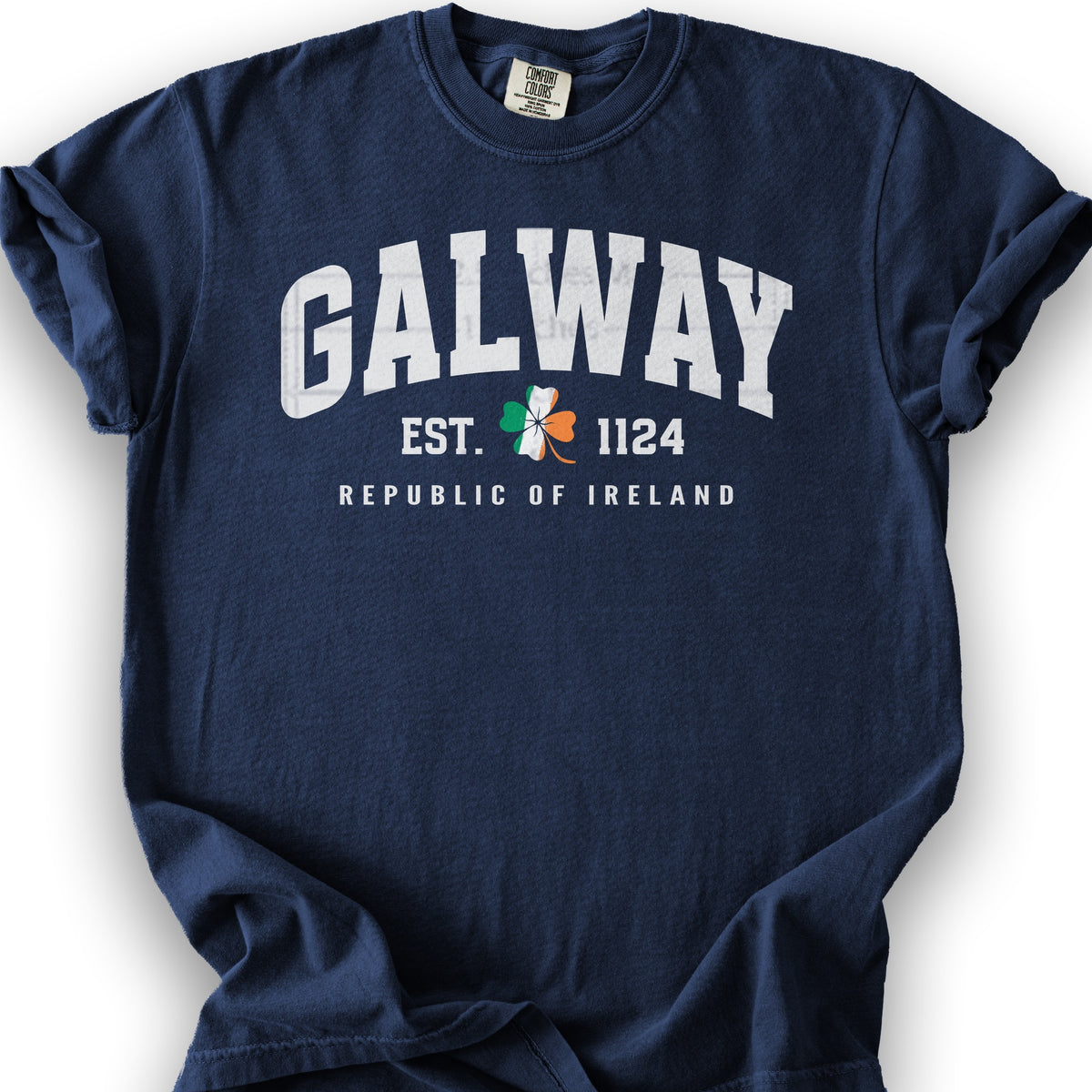 Galway Varsity Flag T-Shirt - True Navy