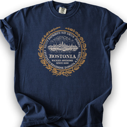 Bostonia Wicked Awesome T-Shirt - True Navy
