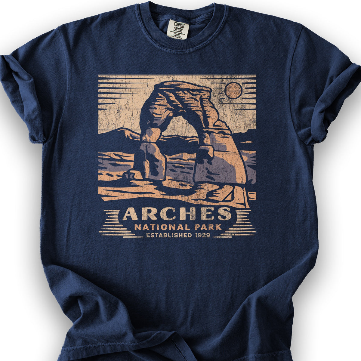 Arches Cut-Out T-Shirt - True Navy