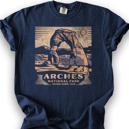 Arches Cut-Out T-Shirt - True Navy