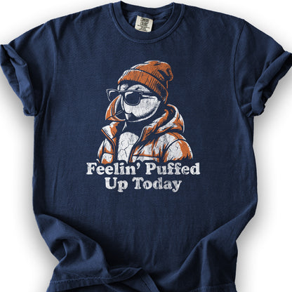 Puffin Puffed Up T-Shirt - True Navy