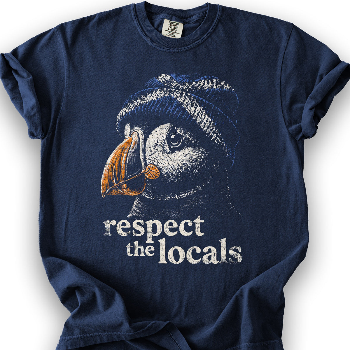 Puffin Scotland Beanie T-Shirt - True Navy