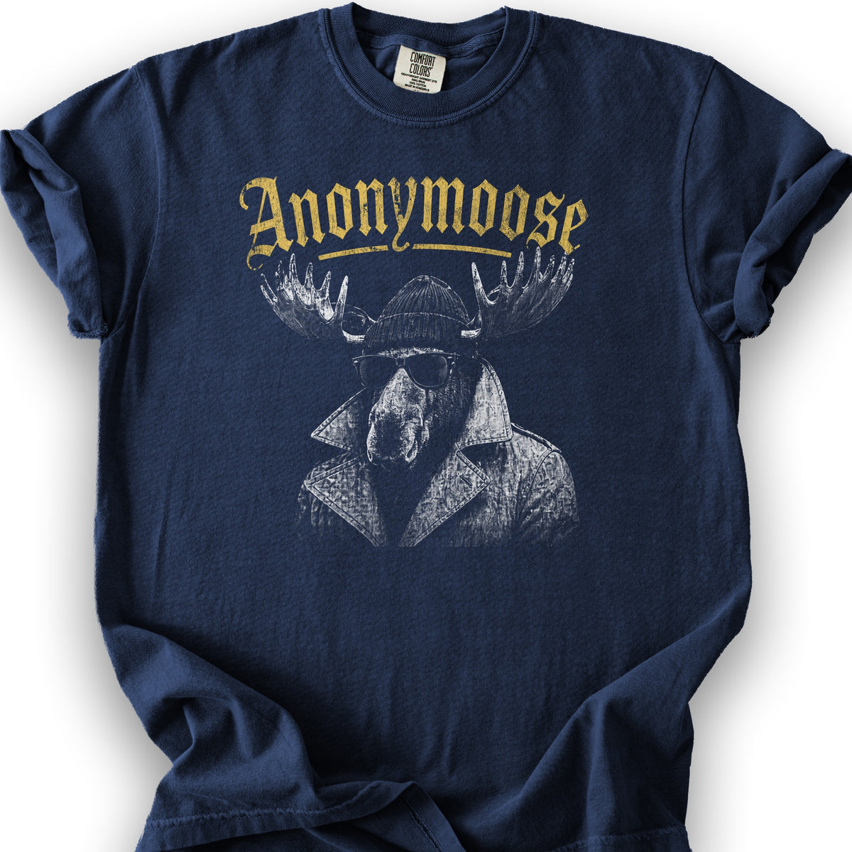 Anonymoose Halftone T-Shirt - True Navy