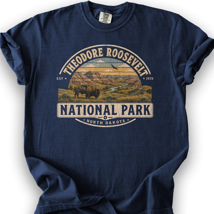 Theodore Roosevelt Medallion T-Shirt - True Navy