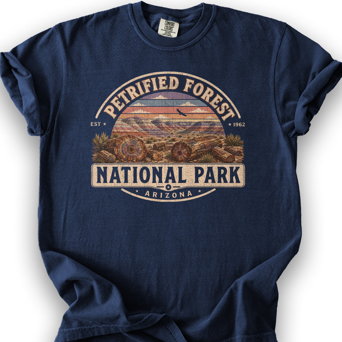 Petrified Forest Medallion T-Shirt - True Navy
