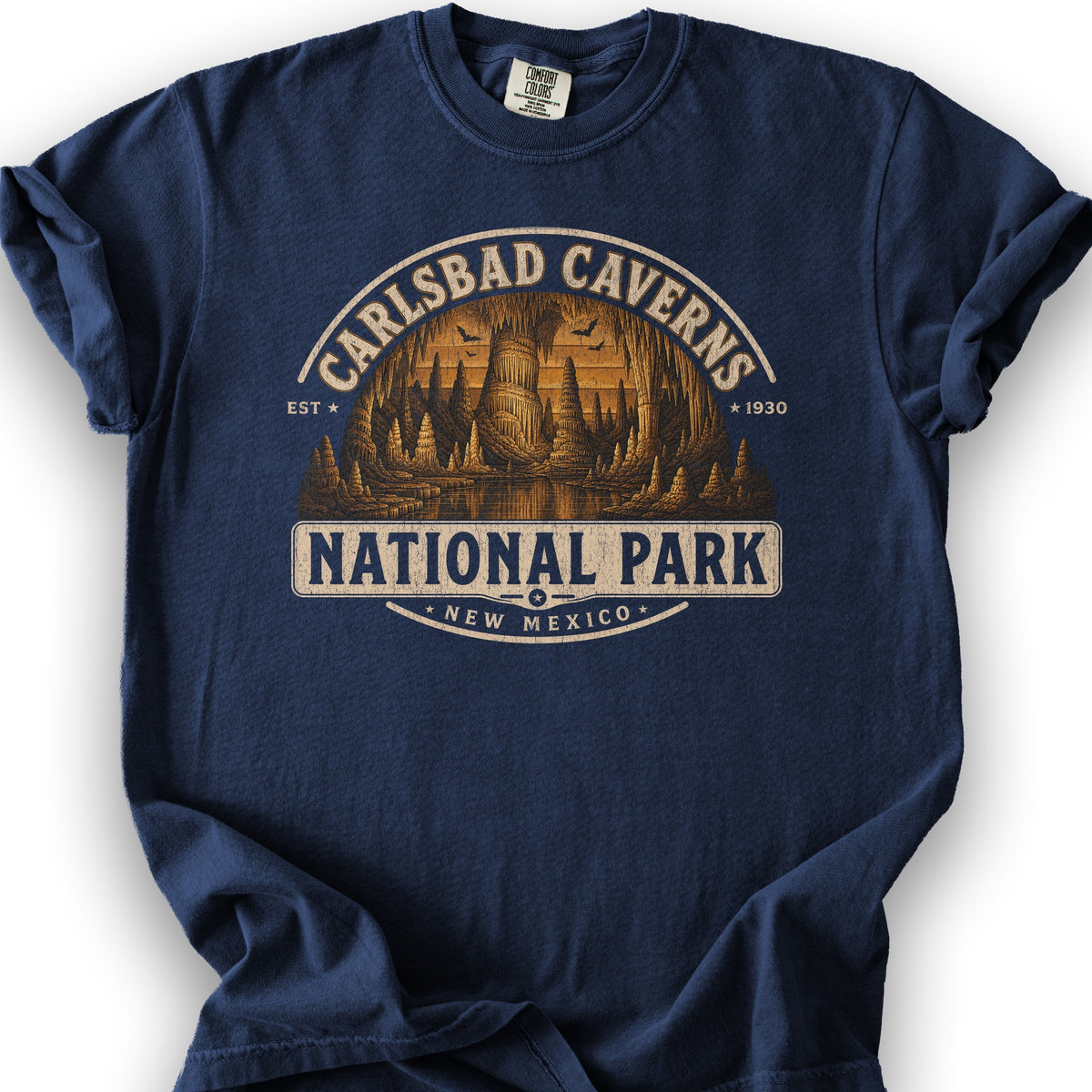 Carlsbad Caverns Medallion T-Shirt - True Navy