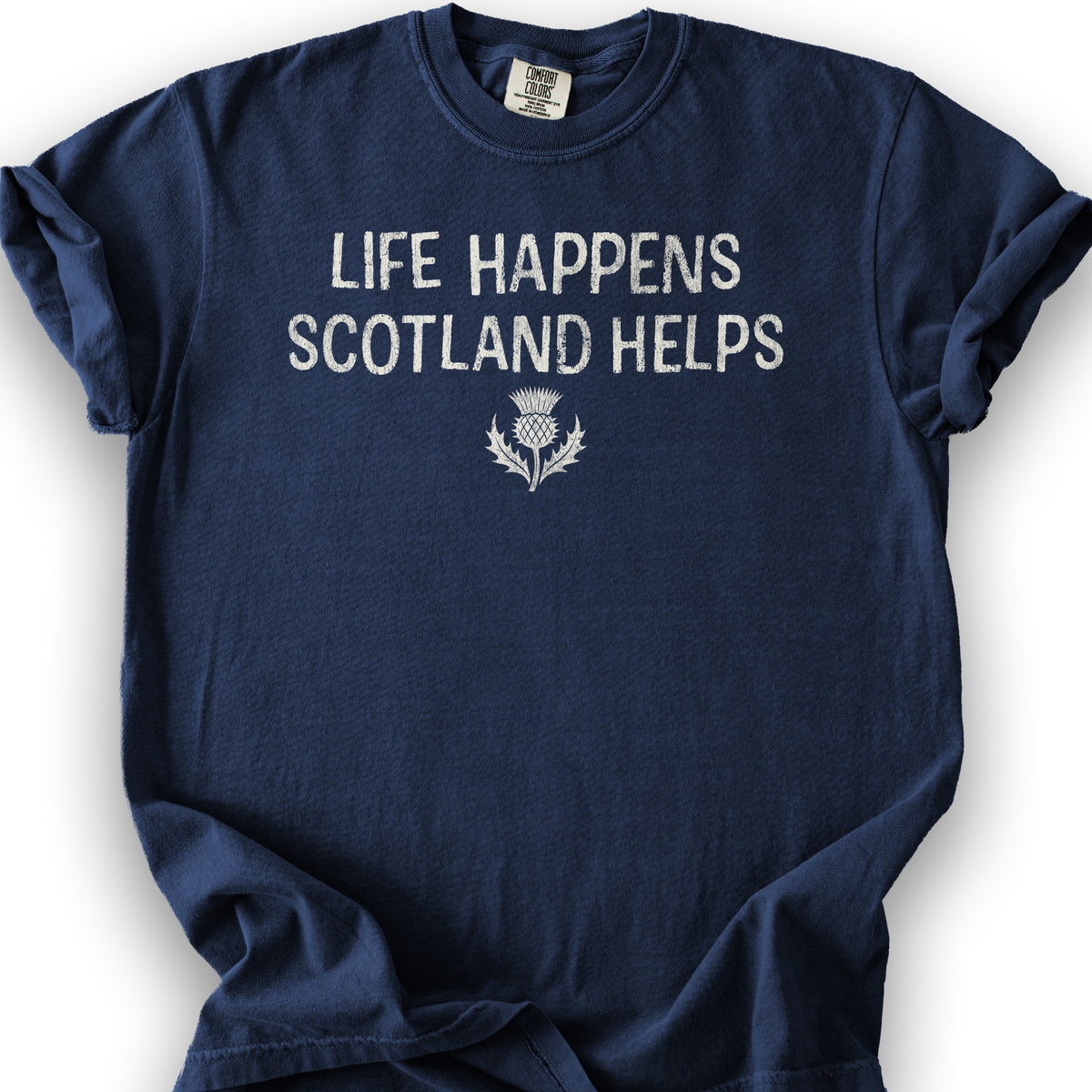 Life Happens Scotland T-Shirt - True Navy
