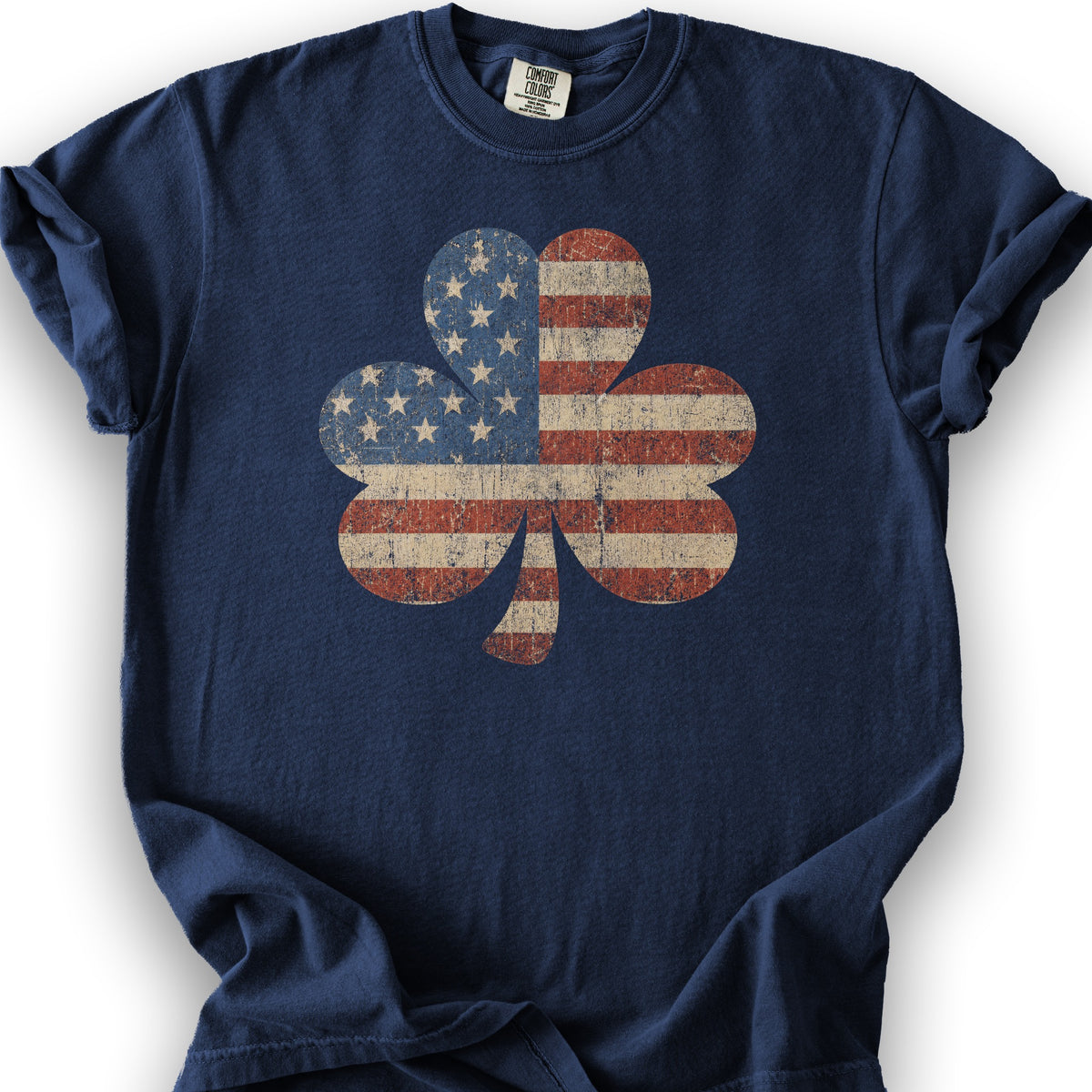 Vintage Flag Shamrock T-Shirt - True Navy