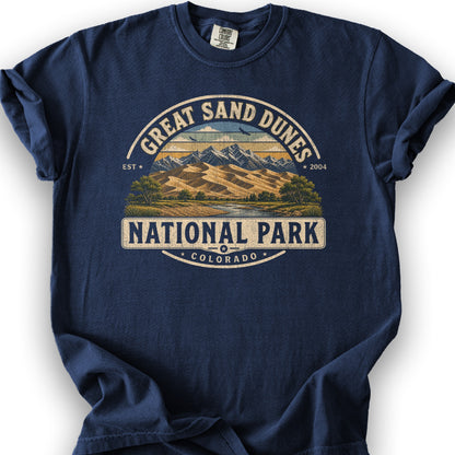 Great Sand Dunes Medallion T-Shirt - True Navy