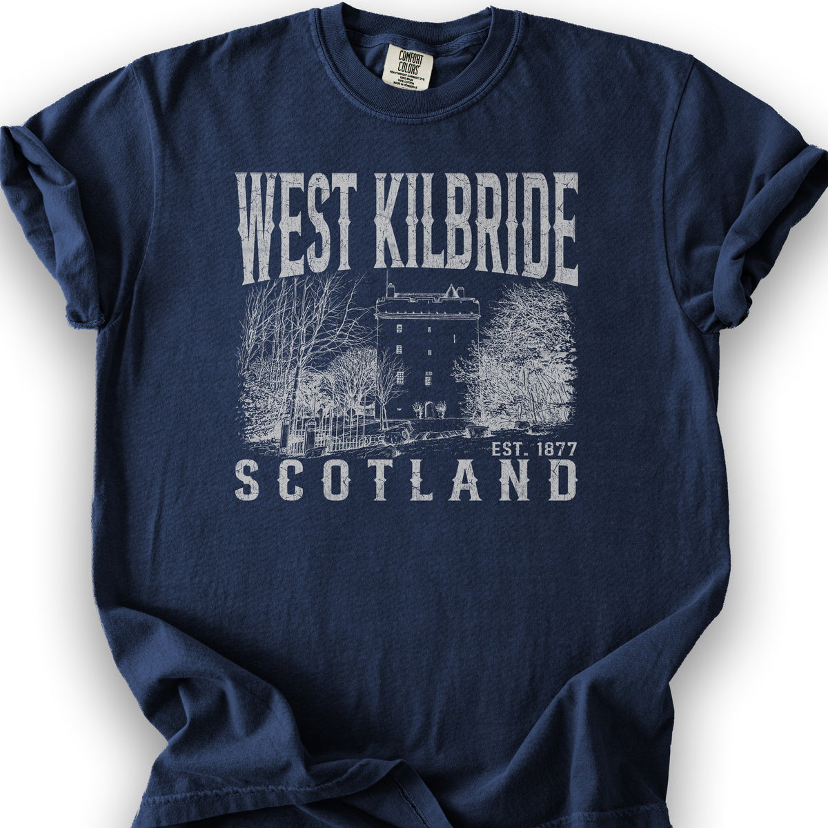 West Kilbride Sketch T-Shirt - True Navy