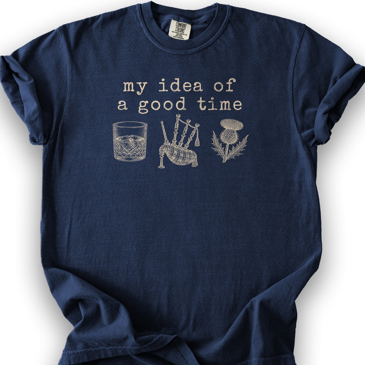 Scottish Good Time T-Shirt - True Navy