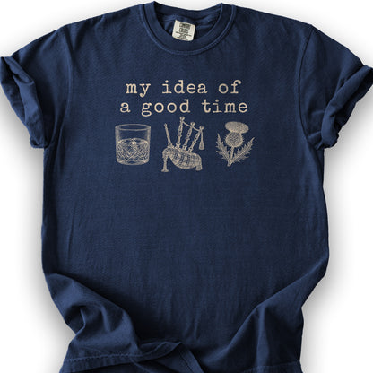 Scottish Good Time T-Shirt - True Navy