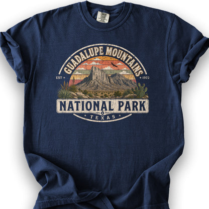 Guadalupe Mountains Medallion T-Shirt - True Navy