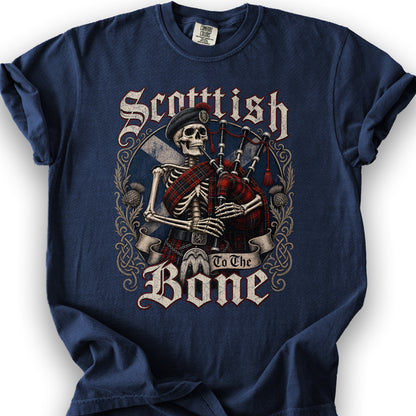 Scottish Boney Piper T-Shirt - True Navy