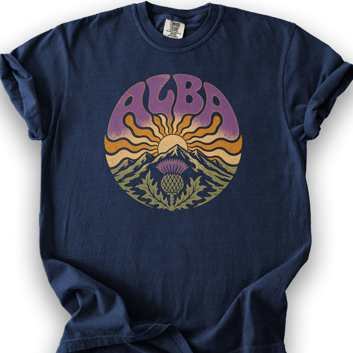 Alba Groovy Sunrise T-Shirt - True Navy