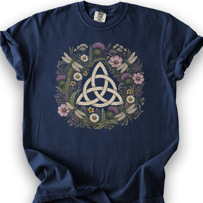 Trinity Knot Wreath T-Shirt - True Navy