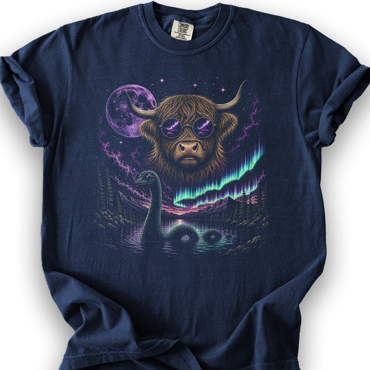 Psychedelic Scotland T-Shirt - True Navy