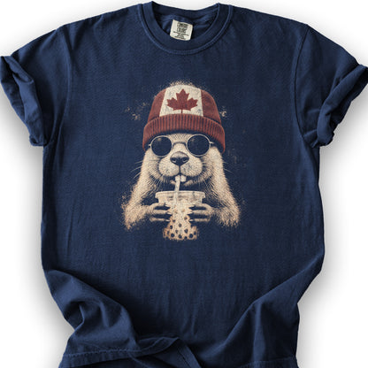 Canada Beaver Attitude T-Shirt - True Navy