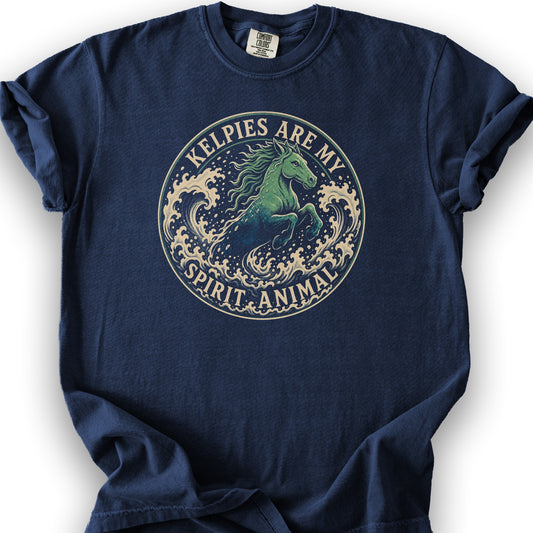 Kelpie Badge T-Shirt - True Navy