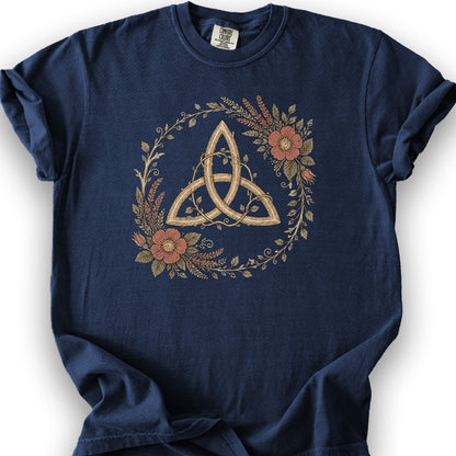 Trinity Garden Wreath T-Shirt - True Navy