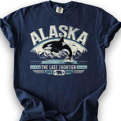 Alaska The Last Frontier "Orca" T-Shirt - True Navy