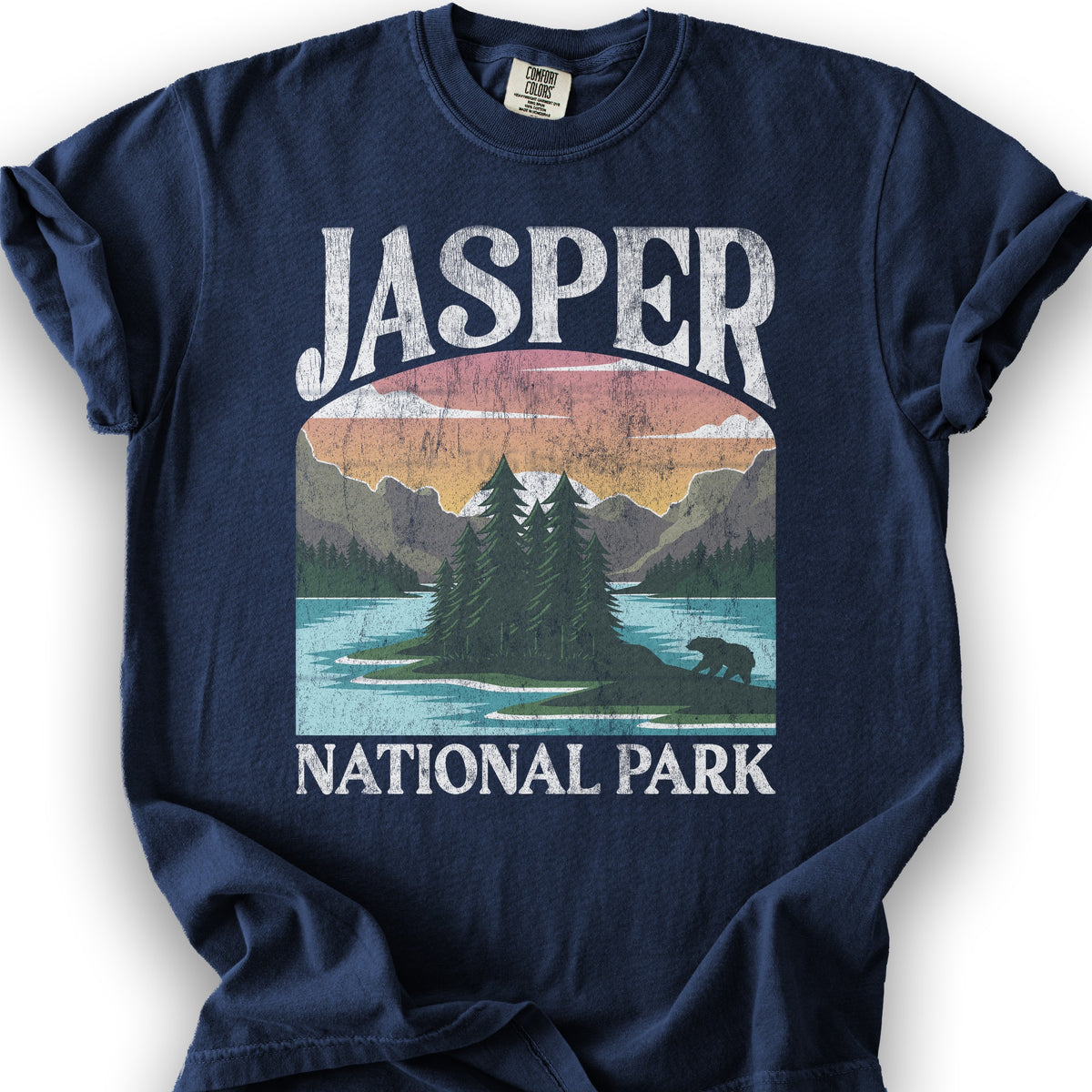 Jasper National Park "Big and Bold" T-Shirt - True Navy