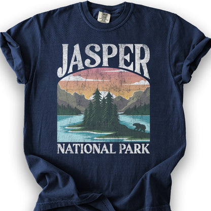Jasper National Park "Big and Bold" T-Shirt - True Navy