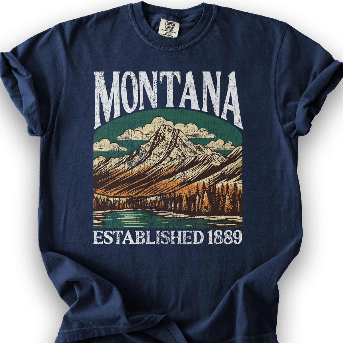 Montana "Big and Bold" State T-Shirt - True Navy