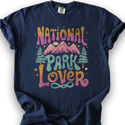 National Park Lover "Groovy Color" T-Shirt - True Navy
