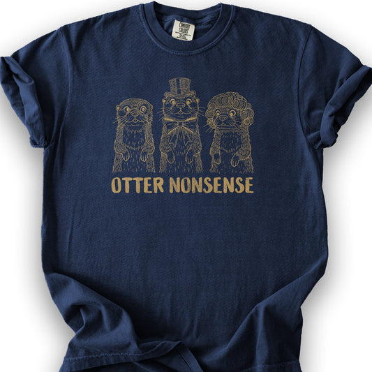 Otter Nonsense T-shirts - True Navy
