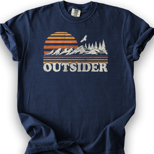 Outsider Vintage Mountains T-Shirt - True Navy