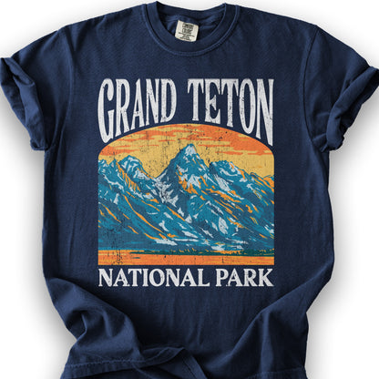 Grand Teton National Park "Big and Bold" T-Shirt - True Navy